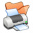 Folder orange printer Icon